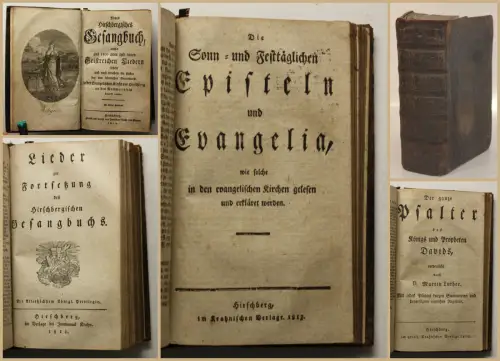 Neues Hirschbergisches Gesangbuch 1812 Gesangbuch ohne Noten Religion sf