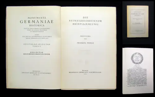 Peek Germaniae Die Reinhardsbrunner Briefsammlung 1952 deutsch-latein Geschichte