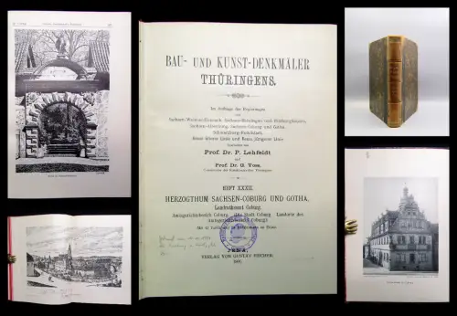 Lehfeldt; Voss Bau-und Kunstdenkmäler Thüringens 1906 42 Tafeln 84 Abb im Text