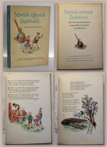 Ruth Kraft Schnick-Schnack Dudelsack um 1925 Kinderreime Illustrationen Wernicke