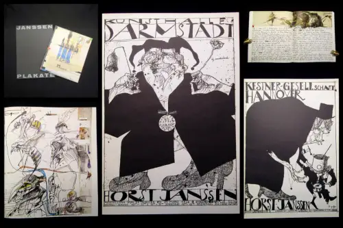 Janssen, Horst Handzeichnungen in 2 Büchern. Plakate und Traktätchen 1966 u 1975