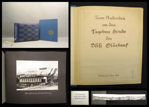 Sammlung aus 2 Fotoalben: I) Zur Erinnerung an den Tagebau Bluno BKW John Schehr