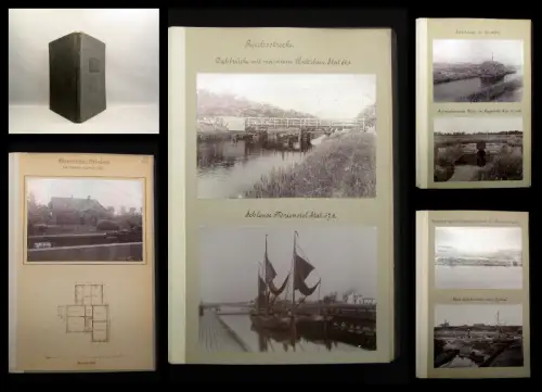 Ems-Jade-Kanal Fotoalbum mit 13 original Fotografien von Bauwerken um 1910