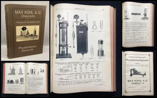 Kohl Max A. G. Preisliste Nr. 50, Band II und III. Physikalische Apparate 1907
