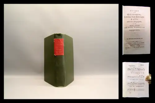 Chronik von Gibichenstein, Ludwig dem Springer u.a. 1818 3 Kupfer 1 Notenblatt