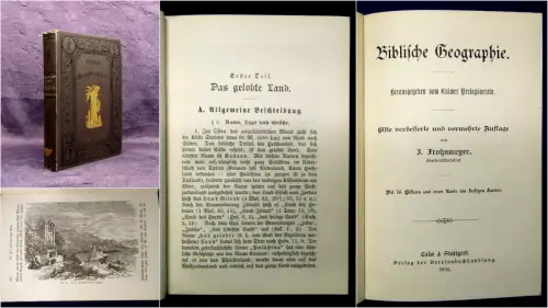 Frohnmeyer Biblische Geographie 1892 Geschichte Geisteswissenschaften mb