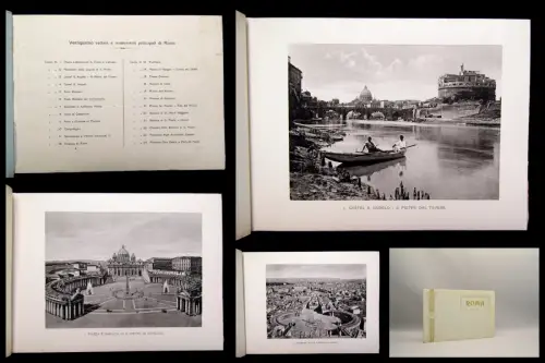 Ventiquattro vedute e monumenti principale di Roma 24 Ansichten von Rom um 1900