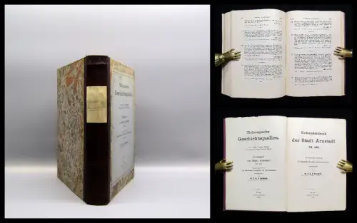 Burkhardt Thüringische Geschichtsquellen Urkundenbuch 1883 Geschichte Selten