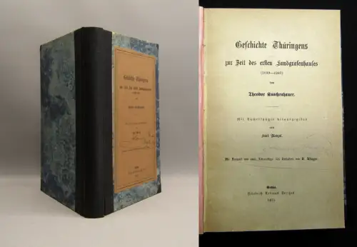 Menzel, Karl Geschichte Thüringens zur Zeit des ersten Landgrafenhauses 1871