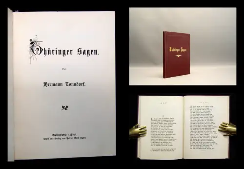 Tonndorf Thüringer Sagen um 1888 Literatur Märchen Sagen Belletristik Lyrik