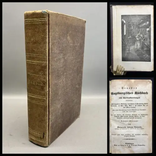 Rosenfeld Neuestes Augsburgisches Kochbuch 1026 Speisezubereitung 1844