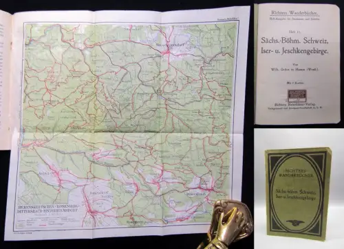 Richters Wanderbücher Heft 11 Sächs.-Böhm.Schweiz Iser und Jeschkengebirge 1914