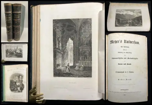 Meyer's Universum Ein Volksbuch,enthaltend Natur u.Kunst 5 Bde. in 2, 1858-1860