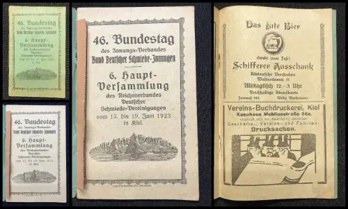 46. Bundestag Innungs-Verband Schmiede Innnung 15.-19.Juni 1923 in Kiel