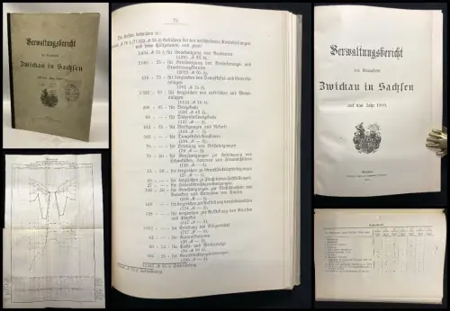 Verwaltungsbericht der Kreisstadt Zwickau in Sachsen auf das Jahr 1909 Saxonica