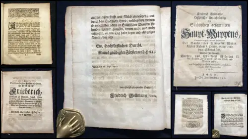 Zollmann Historische Untersuchung deß Sächsischen gesammten Haupt-Wappens 1723