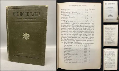 Kolbenheyer, Karl Die hohe Tatra. Mit einer Karte 1898 Wanderungen Gebirge