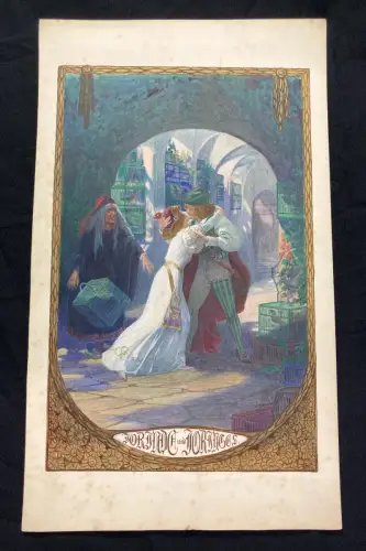 Schreyer, Oskar Jorinde und Joringel No.2 Aquarell um 1900 Märchen, Gebr.Grimm