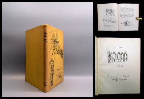 Witt Die tapferen Zehntausend um 1920 mit 34 Lithographien von Max Slevogt
