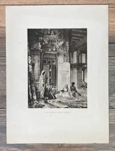 Seel, Adolf " Das innere eines Harems"  Photogravüre Bruckmann um 1880