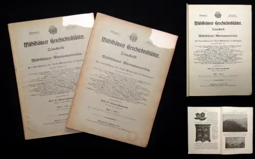 Mühlhäuser Geschichtsblätter Jhg 1. Heft 1+2 und Heft 3+4 zusammen 1900/1901