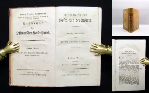 Rosegarten Oliver Goldsmith`s Geschichte der Römer 1805 1. Bd. apart Erzählungen
