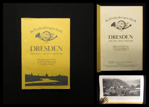 Oberpostdirektion Dresden Im Postkraftwagen durch Dresden um 1900 Ortskunde