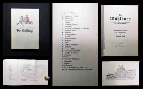 Huth Die Mühlburg bekannt durch Gustav Freytags Roman 1932 1 Karte Ortskunde