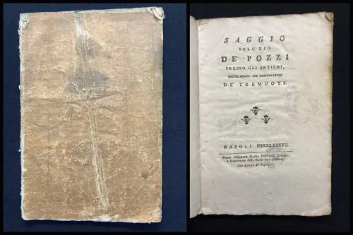 Gaetano D`Ancora Saggio Sull`Uso De Pozzi Presso Gli Antichi[...] 1787