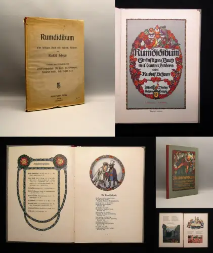 Rumdibum Ein lustiges Buch mit bunten Bildern von Rudolf Schoen Or.SU um 1918