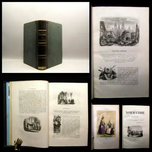 Janin,Jules La Normandie zahlreiche Abb. und Stahlstichtafeln um 1850 Frankreich