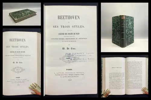 Lenz De W. Beethoven et Ses Trois Styles. Analysy Des Sonates 2 Bde. in 1, 1855