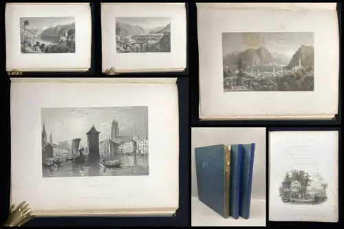 Switzerland 3 Bde. Illustrated , in a Series of Views Taken on the Spot[...]1834