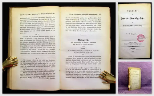Westphalen Geschichte der Haupt-Grundgesetze der Hamburgischen Verfassung 1844 m