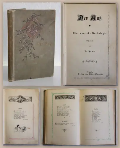 Haeck Der Kuss Eine poetische Anthologie um 1900 Liebesgedichte Dichtkunst xz