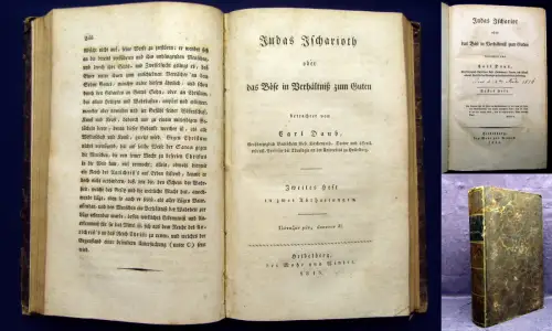 Daub Judas Ischariot oder das Böse im Verhältniß zum Guten 1816 Belletristik mb