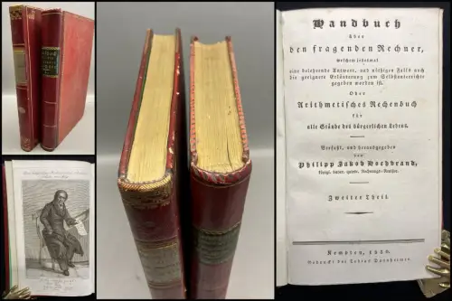 Hochbrand  Arithemtisches Rechenbuch für alle Stände 2 Bde. 1829,30