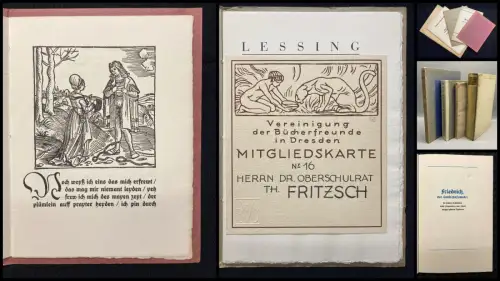 Konvolut aus 9 Pressedrucken meist Vereinigung der Bücherfreunde Dresden 1927-31