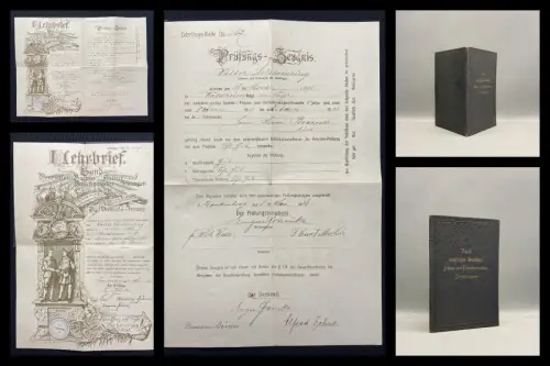 Innung des Barbier-, Friseur- und Perückeninnung Urkundendruck m. Unterschriften