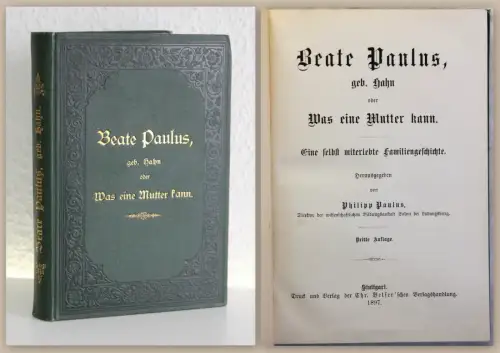 Paulus Was eine Mutter kann 1897 Biografie Memoiren Tagebuch dekor. Einband xz