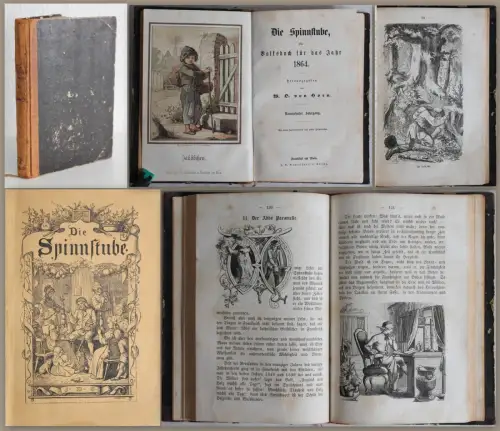 Horn: Die Spinnstube, ein Volksbuch für das Jahr 1864 - Literatur Erzählungen xz