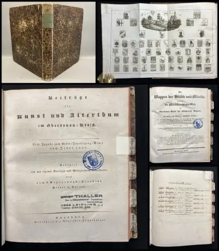 Raiser Die Wappen der Städte und Märkte im Oberdonau-Kreis 5 Teile in1 , 1829-33