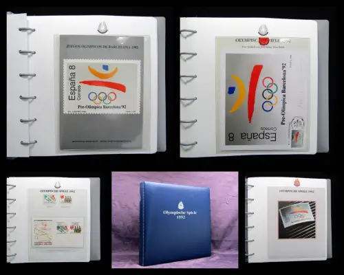 Sammelbilderalbum anlässlich Olympia September 1992 Silbermünzen,Ersttagsbriefe