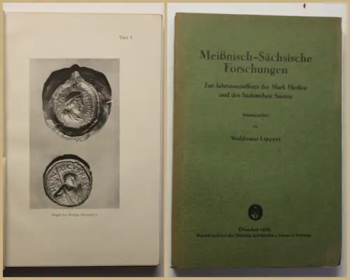 Lippert Meißnisch-Sächsische Forschungen 1929 Sachsen Geschichte Landeskunde sf