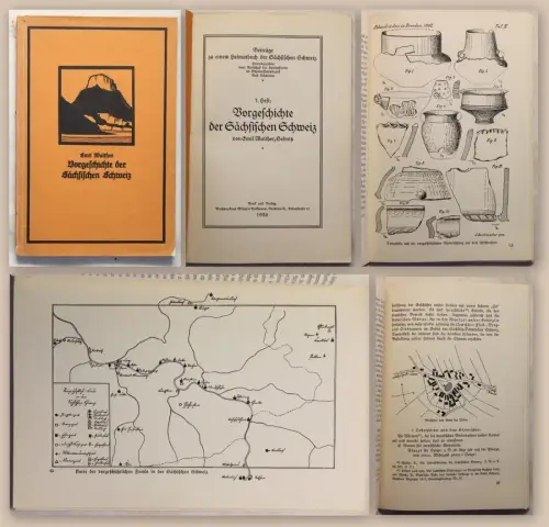 Walther Vorgeschichte der Sächsischen Schweiz 1926 Archäologie Sachsen xy