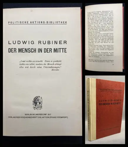 Rubiner, Ludwig Politische aktions- Bibliothek- Der Mensch in der Mitte 1917