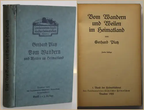Platz Vom Wandern und Weilen im Heimatland 1923 Geschichte Reisen Hobby sf