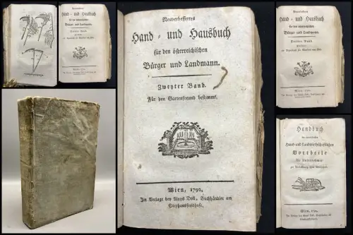 Berger Hausbuch für den österreichischen Bürger u. Landmann 3 Bde. in 1, 1792