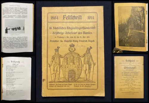 Sächsisches Elbgausängerbundesfest- 50jährige Jubelfeier des Bundes- in Freiberg