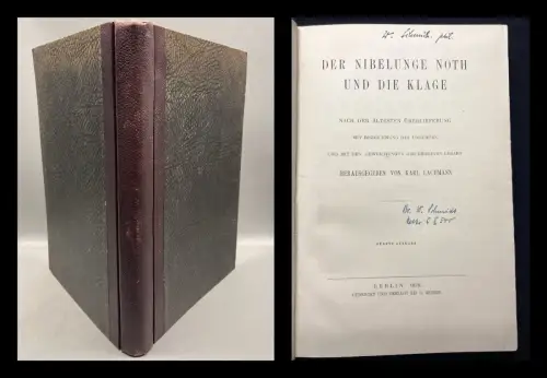 Lachmann Die Nibelunge Noth und die Klage. Nach der ältesten Überlieferung 1878